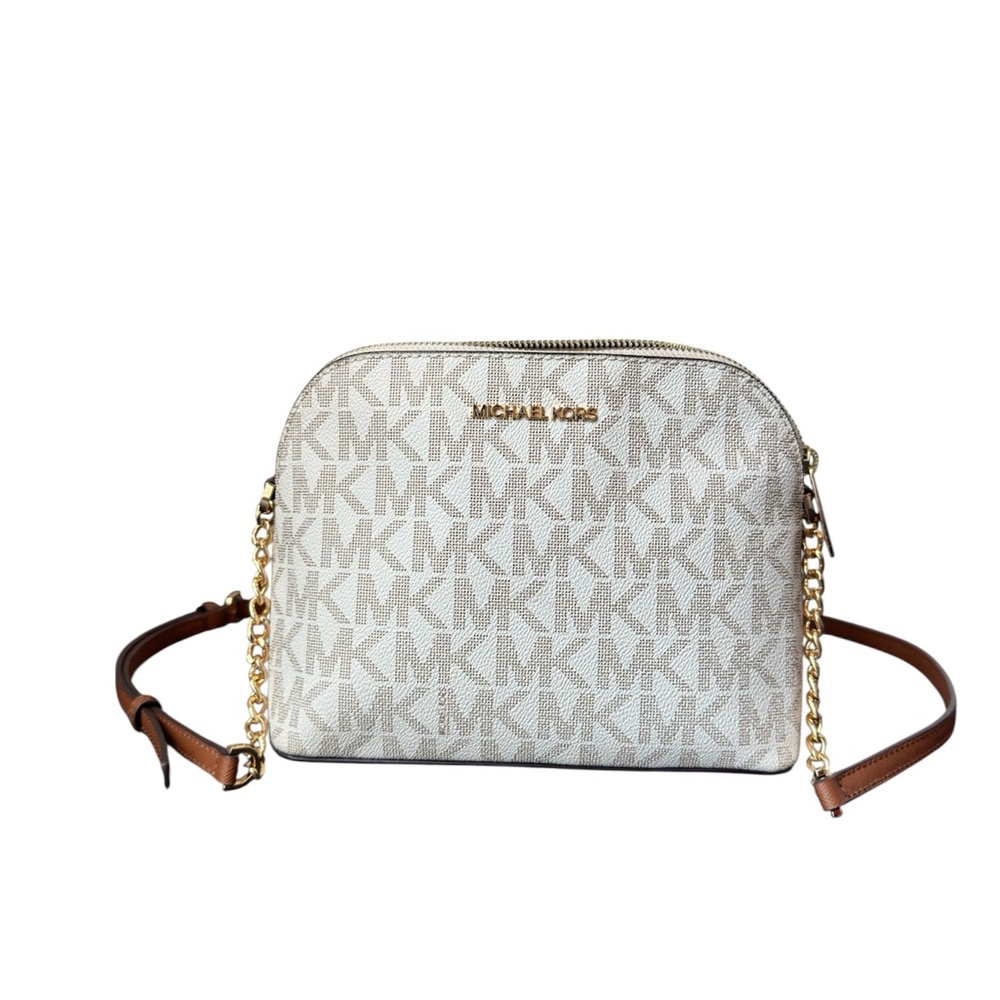 Michael Kors Cindy LG Dome Crossbody Bag (Vanilla)